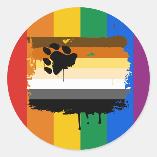 BEER VLAG DRIPPING RONDE STICKER (Voorkant)
