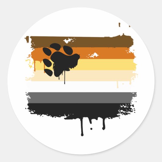 BEER VLAG DRIPPING RONDE STICKER (Voorkant)