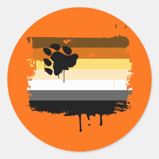 BEER VLAG DRIPPING RONDE STICKER (Voorkant)