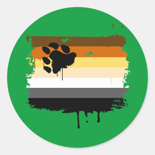 BEER VLAG DRIPPING RONDE STICKER (Voorkant)