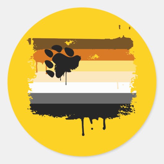 BEER VLAG DRIPPING RONDE STICKER (Voorkant)