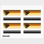 Beer vlag rechthoekige sticker (Vel)