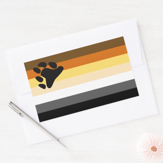 Beer vlag rechthoekige sticker (Envelop)