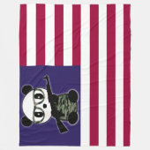 Beer Vlag van de militaire Panda-vlag Fleece Deken (Voorkant)