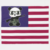 Beer Vlag van de militaire Panda-vlag Fleece Deken (Voorkant (Horizontaal))