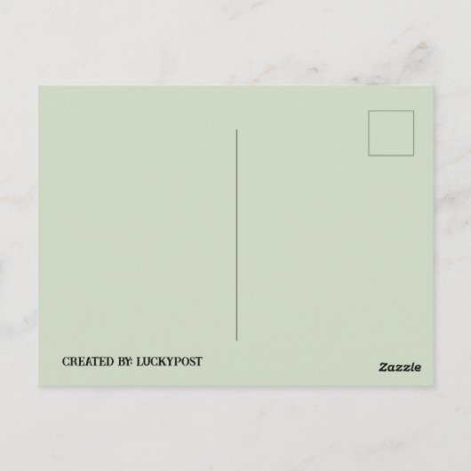 Beer vliegend Briefkaart (Achterkant)