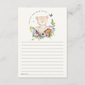 Beer Vloermandje blauw advies voor de moeder Baby  Informatiekaartje (Voorkant)