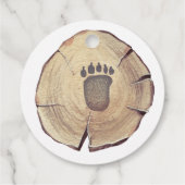 Beer Voetafdruk Lumberjack Baby shower Dank u Bedankjes Labels (Achterkant)