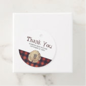 Beer Voetafdruk Lumberjack Baby shower Dank u Bedankjes Labels (In situ)