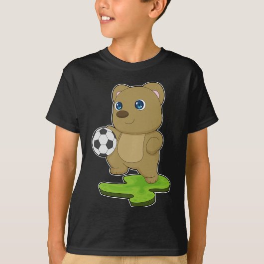 Beer Voetballer Voetbal T-shirt (Voorkant)