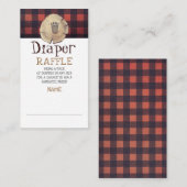 Beer Voetprint Lumberjack Luier Raffle Ticket Informatiekaartje (Voorkant / Achterkant)