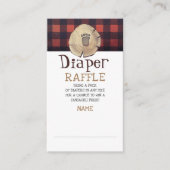 Beer Voetprint Lumberjack Luier Raffle Ticket Informatiekaartje (Voorkant)