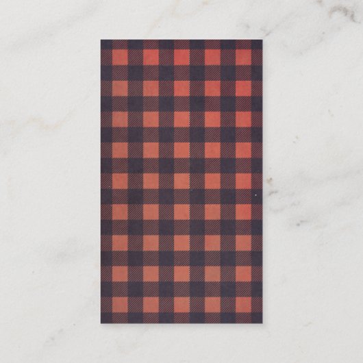 Beer Voetprint Lumberjack Luier Raffle Ticket Informatiekaartje (Achterkant)