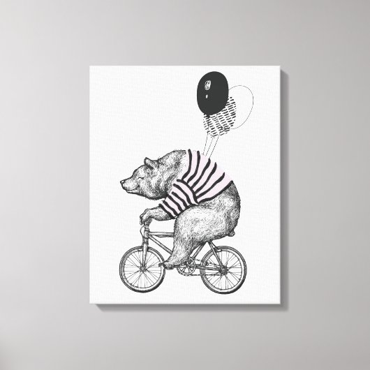 Beer voor ballonfietsen canvas afdruk (Voorkant)
