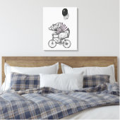 Beer voor ballonfietsen canvas afdruk (Insitu (Slaapkamer))