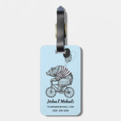 Beer voor ballonfietsen | Jouw namen toevoegen Bagagelabel (Achterkant verticaal)