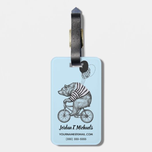 Beer voor ballonfietsen | Jouw namen toevoegen Bagagelabel (Achterkant verticaal)