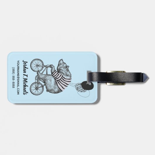 Beer voor ballonfietsen | Jouw namen toevoegen Bagagelabel (Achterkant horizontaal)