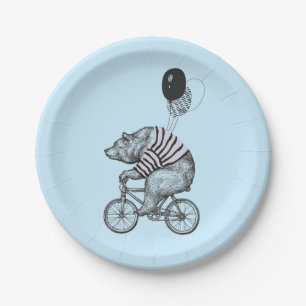 Beer voor ballonfietsen papieren bordje
