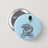 Beer voor ballonfietsen ronde button 5,7 cm (Voorkant /achterkant)