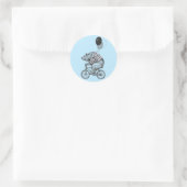 Beer voor ballonfietsen ronde sticker (Tas)
