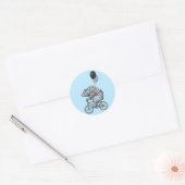 Beer voor ballonfietsen ronde sticker (Envelop)