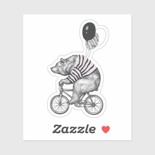 Beer voor ballonfietsen sticker (Vel)