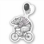 Beer voor ballonfietsen sticker (Voorkant)