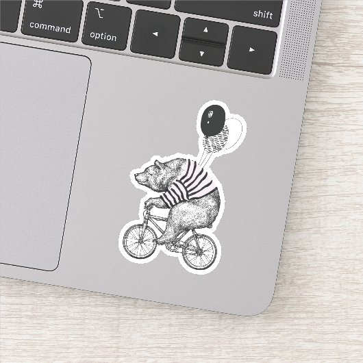 Beer voor ballonfietsen sticker (Detail)