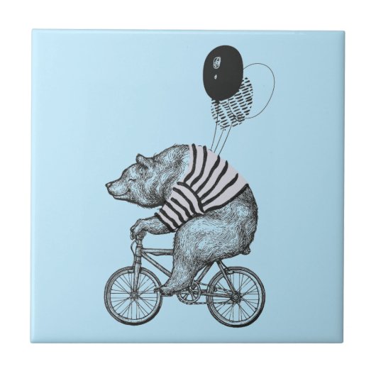 Beer voor ballonfietsen tegeltje (Voorkant)