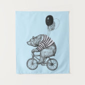 Beer voor ballonfietsen wandkleed (Voorkant)