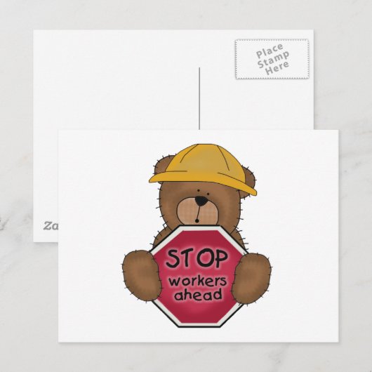 Beer voor de bouw T-shirts en cadeaus Briefkaart (Voorkant / Achterkant)