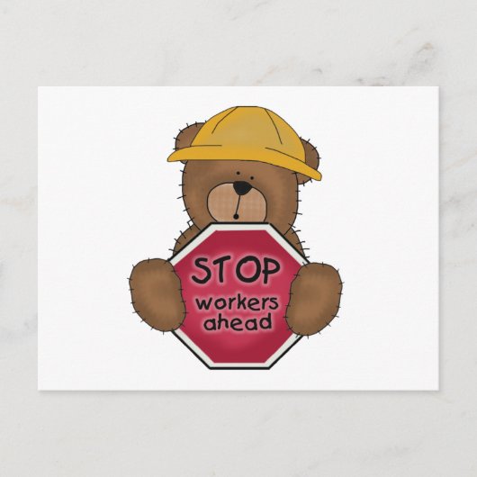 Beer voor de bouw T-shirts en cadeaus Briefkaart (Voorkant)