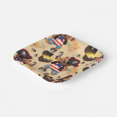 Beer voor het bakken papieren bordje (Gebogen)