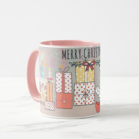 Beer voor kerstmis mok (Voorkant links)