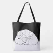 Beer voor poolBeer en snijdsel van Canvas tas (Achterkant)