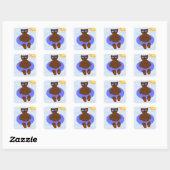 Beer voor Poolparty Vierkante Sticker (Vel)