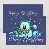 Beer voor pretkaartje voor kerst bedankkaart (Voorkant / Achterkant)