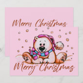 Beer voor pretkaartje voor kerst bedankkaart (Voorkant / Achterkant)