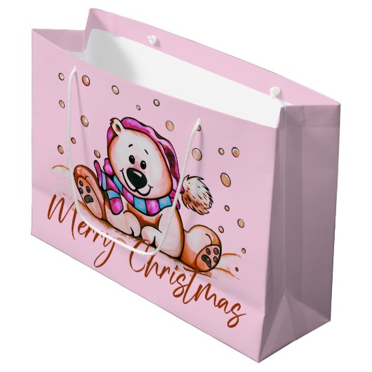 Beer voor pretkerst groot cadeauzakje (Voorkant Gekanteld)