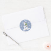 Beer voor pretkerst met kerst ronde sticker (Envelop)