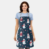 Beer voor pretkerstpolaire kerst schort (Gedragen)