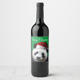 Beer voor prettige kerstdagen Panda Wijn Etiket