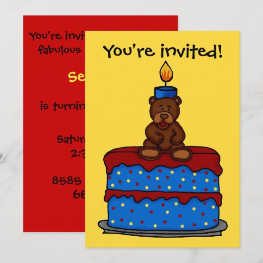 beer voor verjaardagsfeestdag kaart (Voorkant / Achterkant)