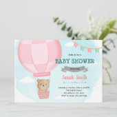 Beer voor warme luchtballon feestdagenkaart (Staand voorkant)