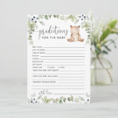 Beer voorspellingen voor de baby kaart (Staand voorkant)