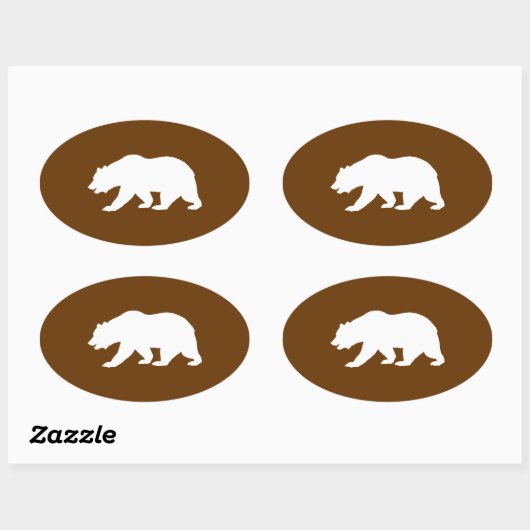 Beer vorm ovale sticker (Vel)