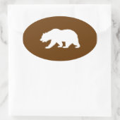 Beer vorm ovale sticker (Tas)