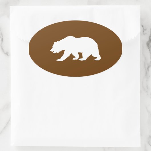 Beer vorm ovale sticker (Tas)