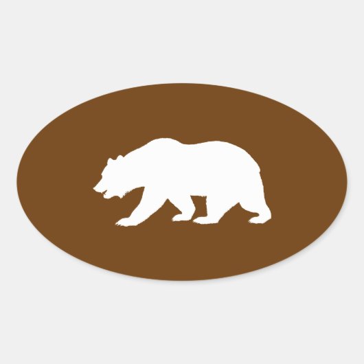 Beer Vorm Ovale Sticker (Voorkant)